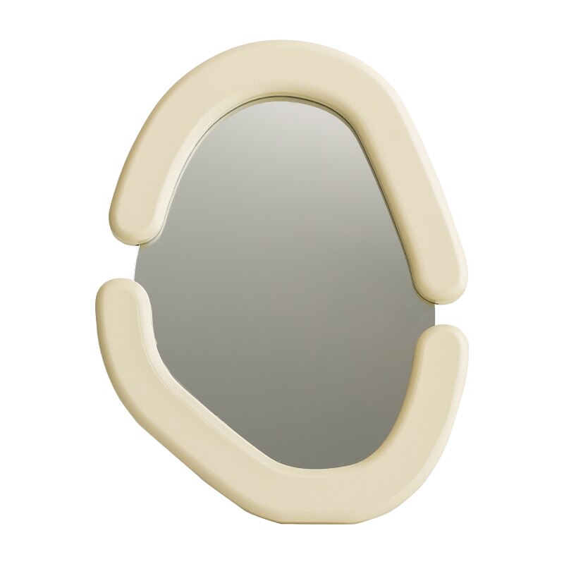 Wooden Retro Oval Mirror