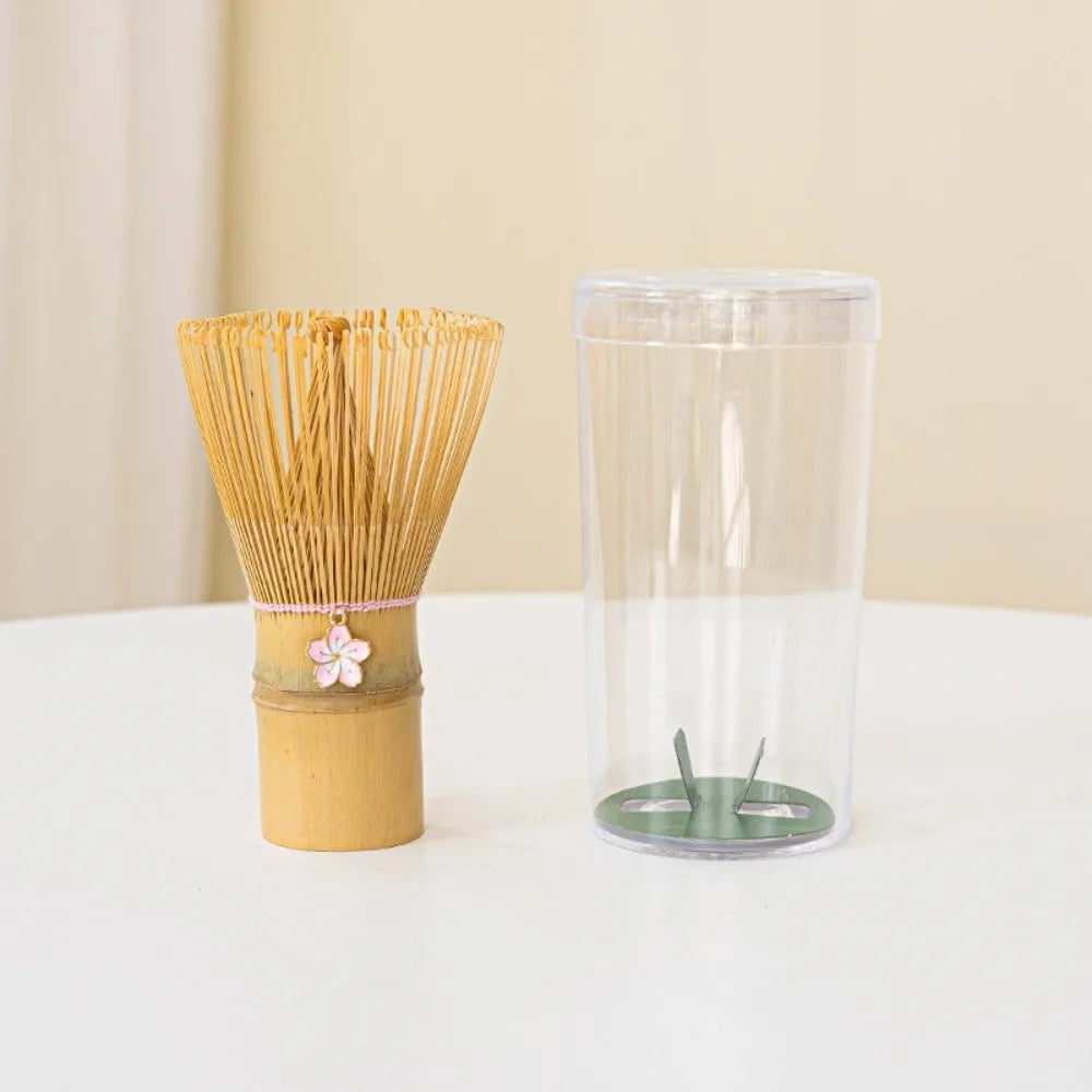 Matcha Whisk with Cherry Ornament