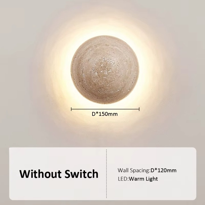Stone Semi-Circular Atmosphere Wall Lamp