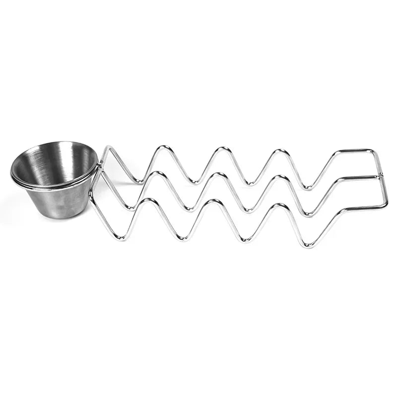 W Shape Metal Taco Holder Stands
