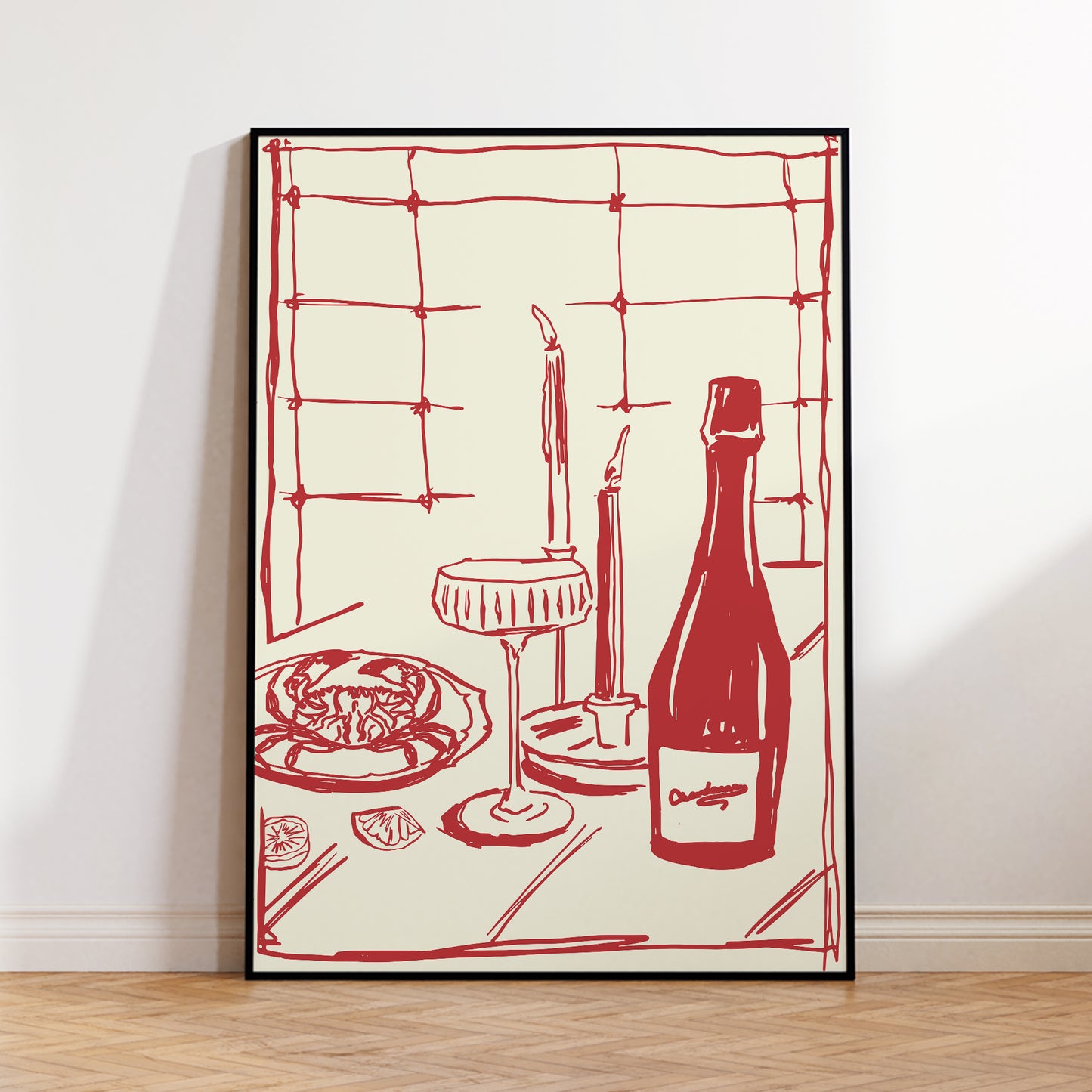 Red Dinner Canvas Poster