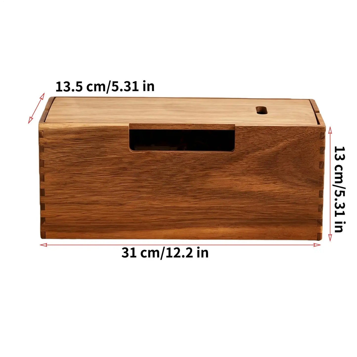 Wooden Organizer Box for Cables & Cords