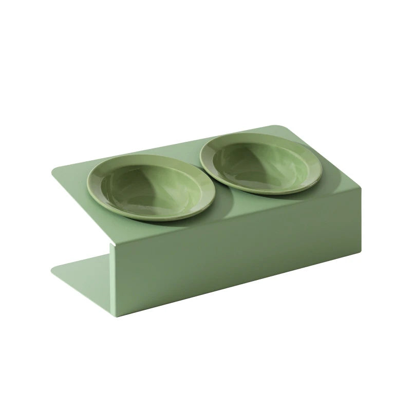 Ceramic Bowls with Metal Stand