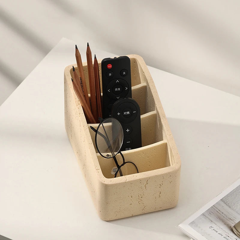 Travertine Style Desk Organiser