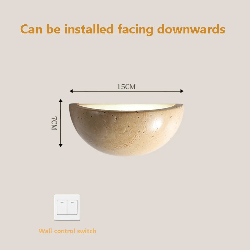 Semi Circular Stone Wall Light Fixtures