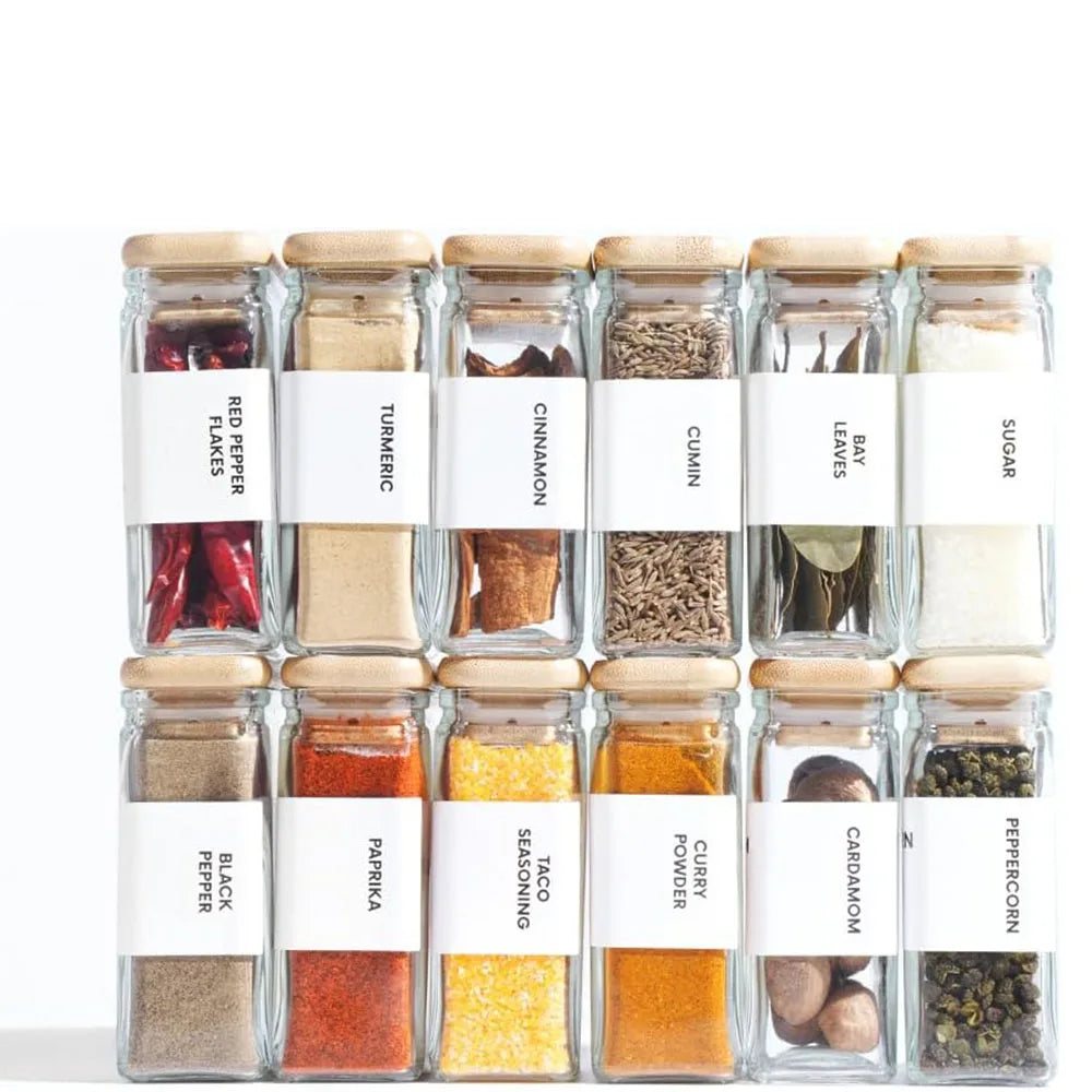 Glass Canisters with Wooden Airtight Lids
