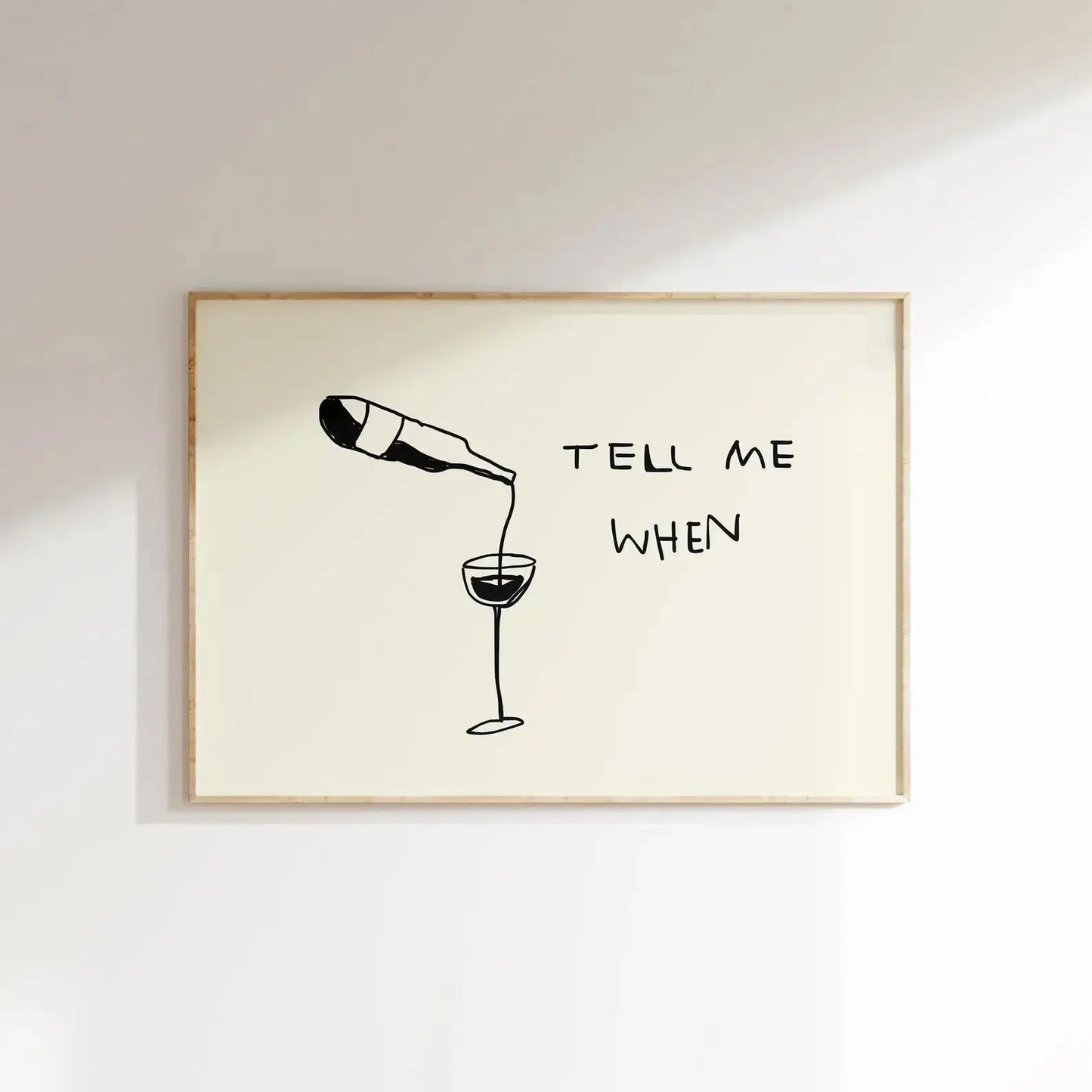 Horizontal Wine Canvas Poster
