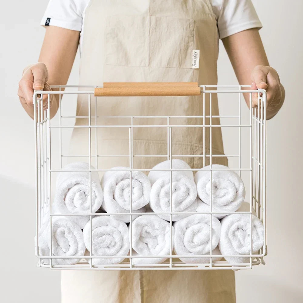 Two-Tier Laundry Baskets with Wheels