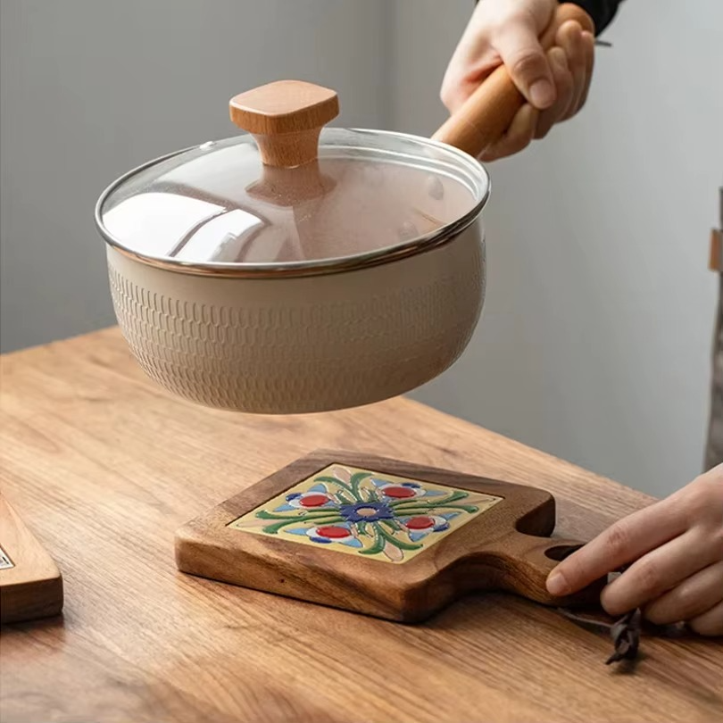 Wooden Mats with Italian Style Tiles