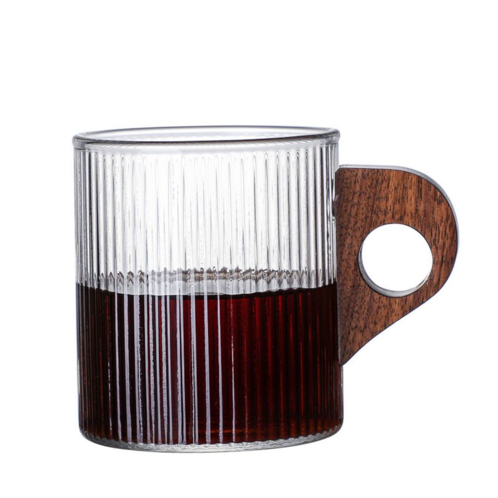 Ripple Glasses with Wooden Handles