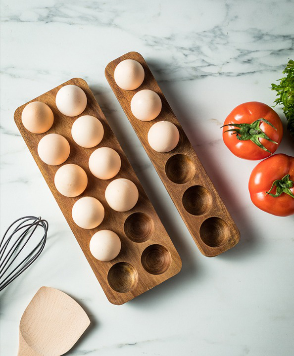 Wooden Egg Refrigerator Holder
