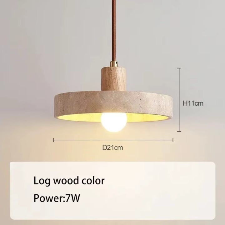 Stone & Wood Pendant Lamps