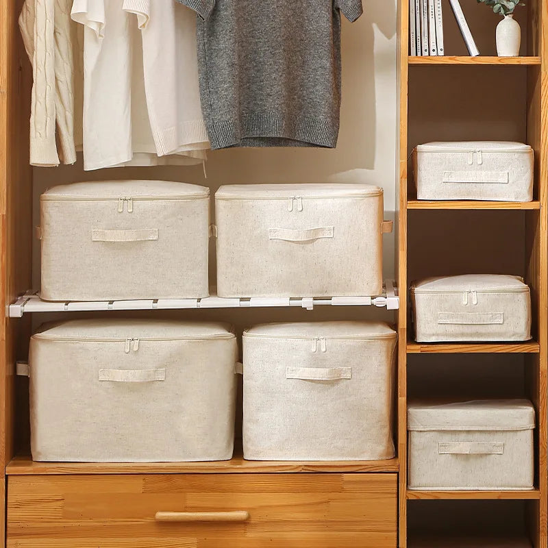 Wardrobe Folding Storage Baskets with Ziplock