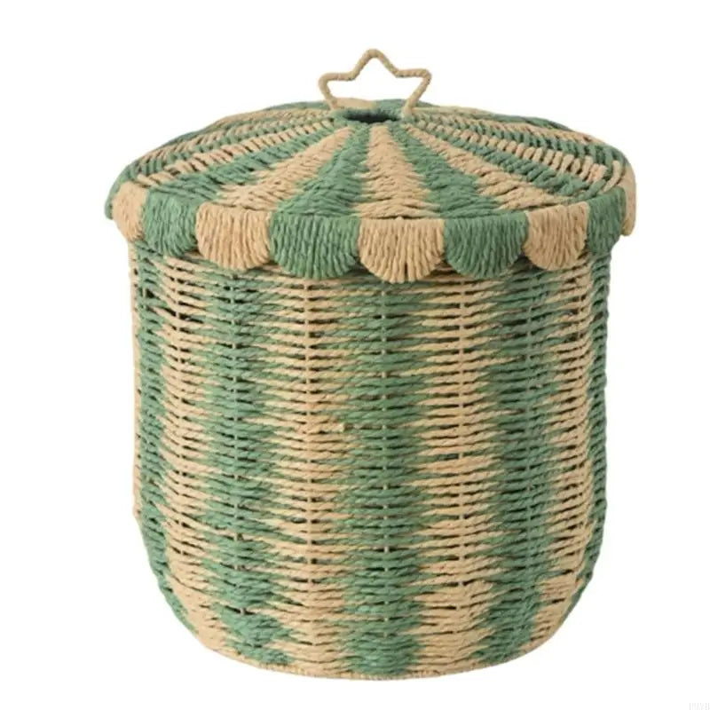 Circus Rattan Woven Baskets With Lid