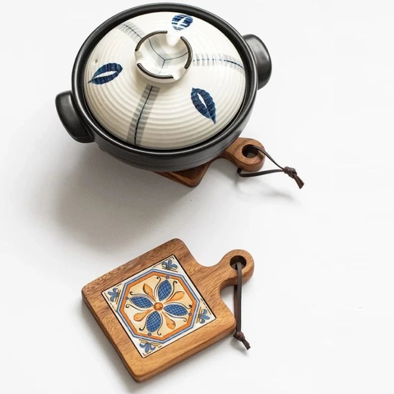 Wooden Mats with Italian Style Tiles