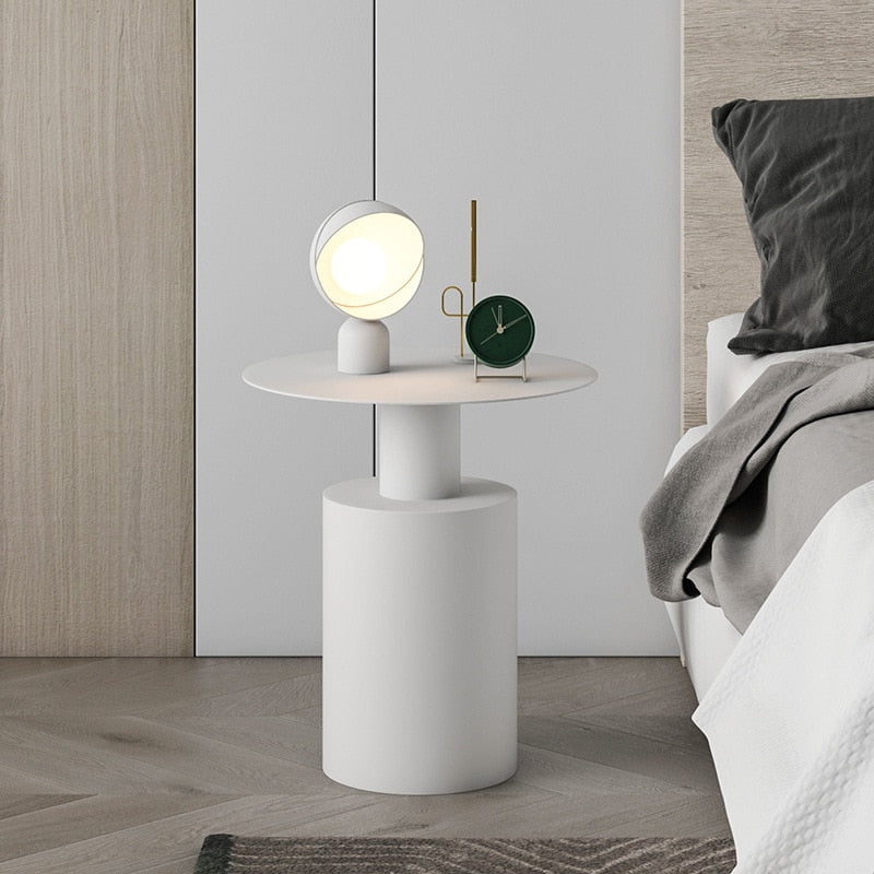 Round Metal Bedside Table