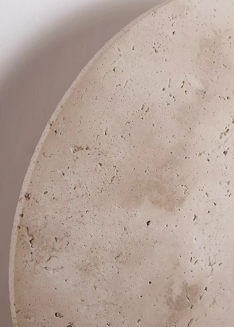 Round Organic Stone Wall Lamp