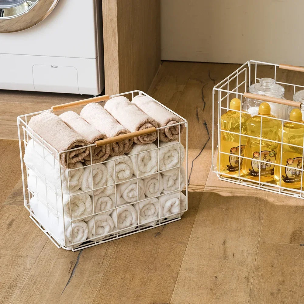 Two-Tier Laundry Baskets with Wheels