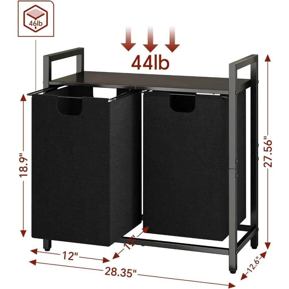 Laundry Basket Organizer with Shelf