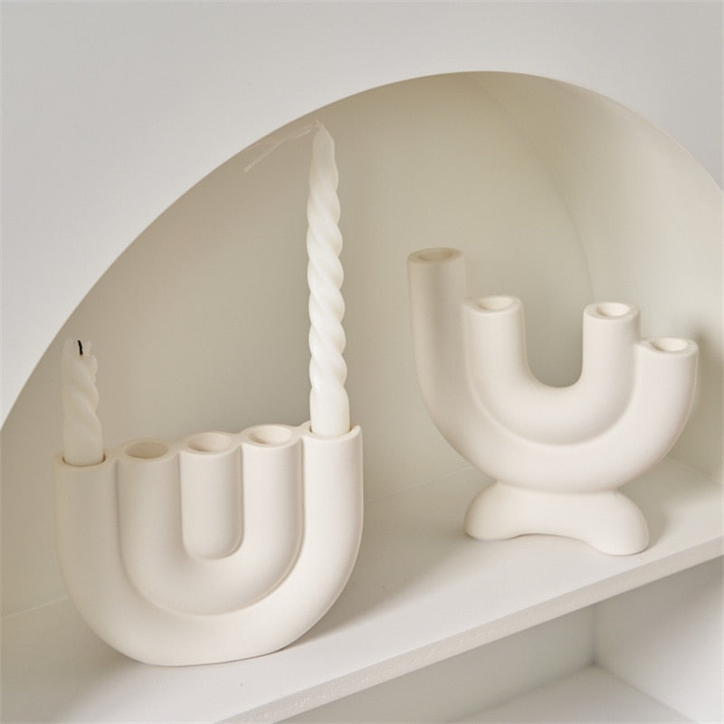Ceramic Candlestick Holder