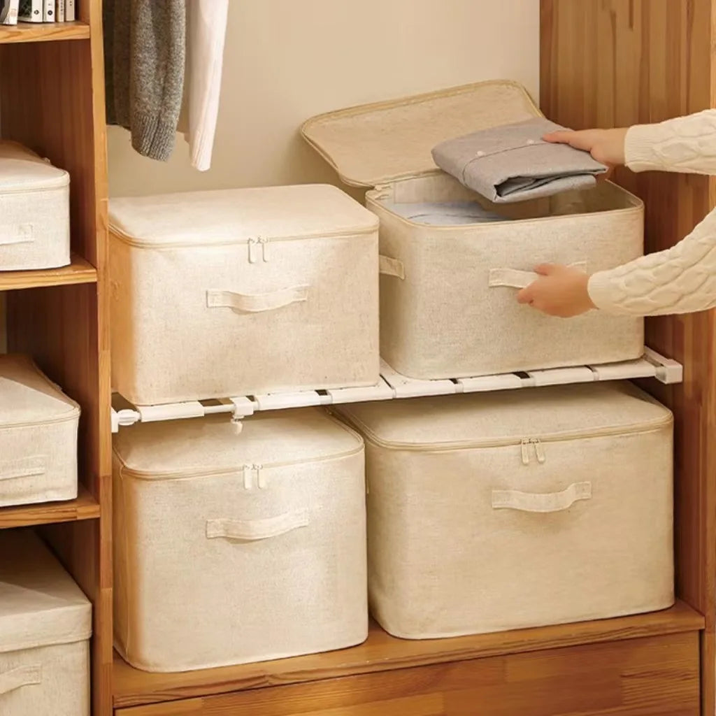 Wardrobe Folding Storage Baskets with Ziplock