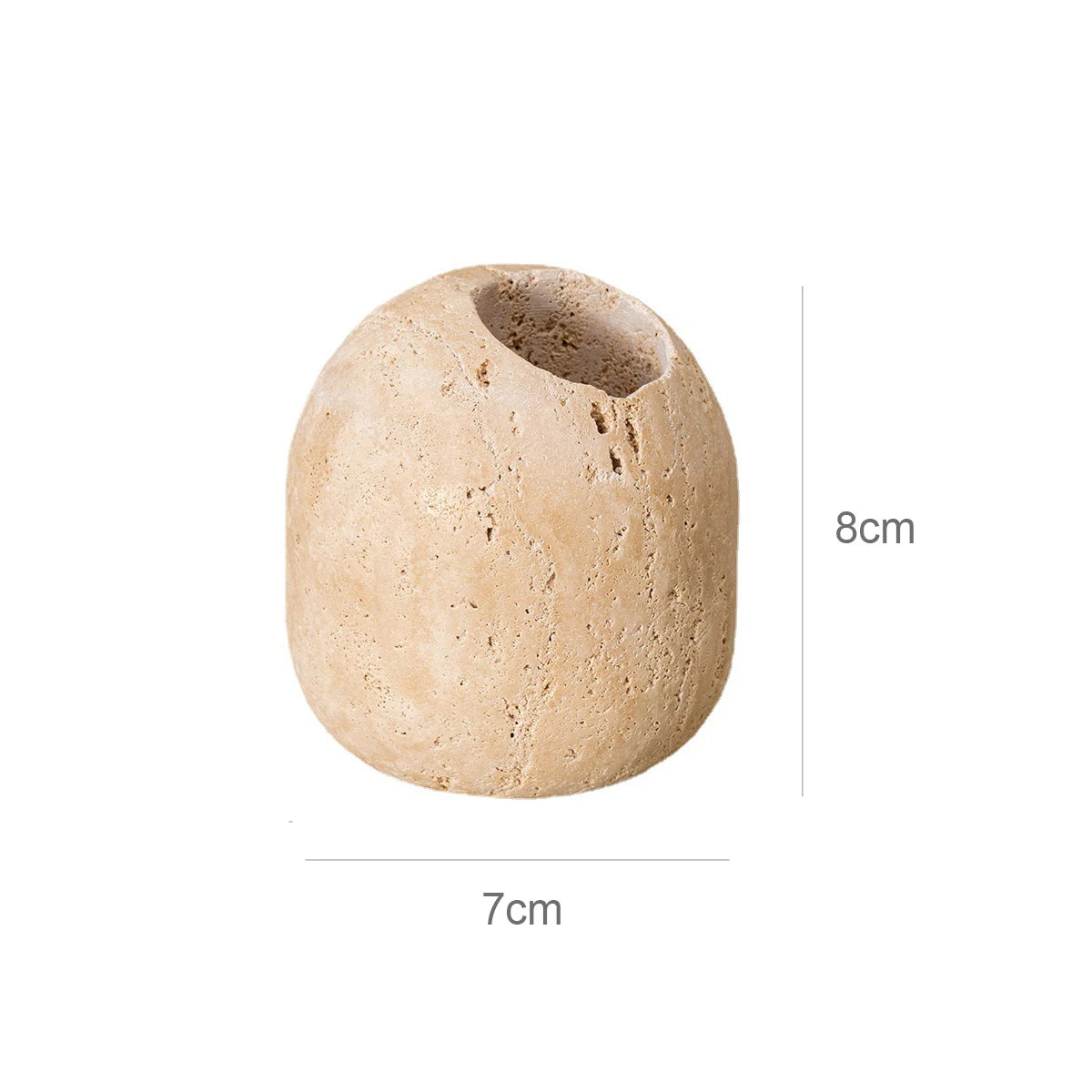 Travertine Style Match Holder