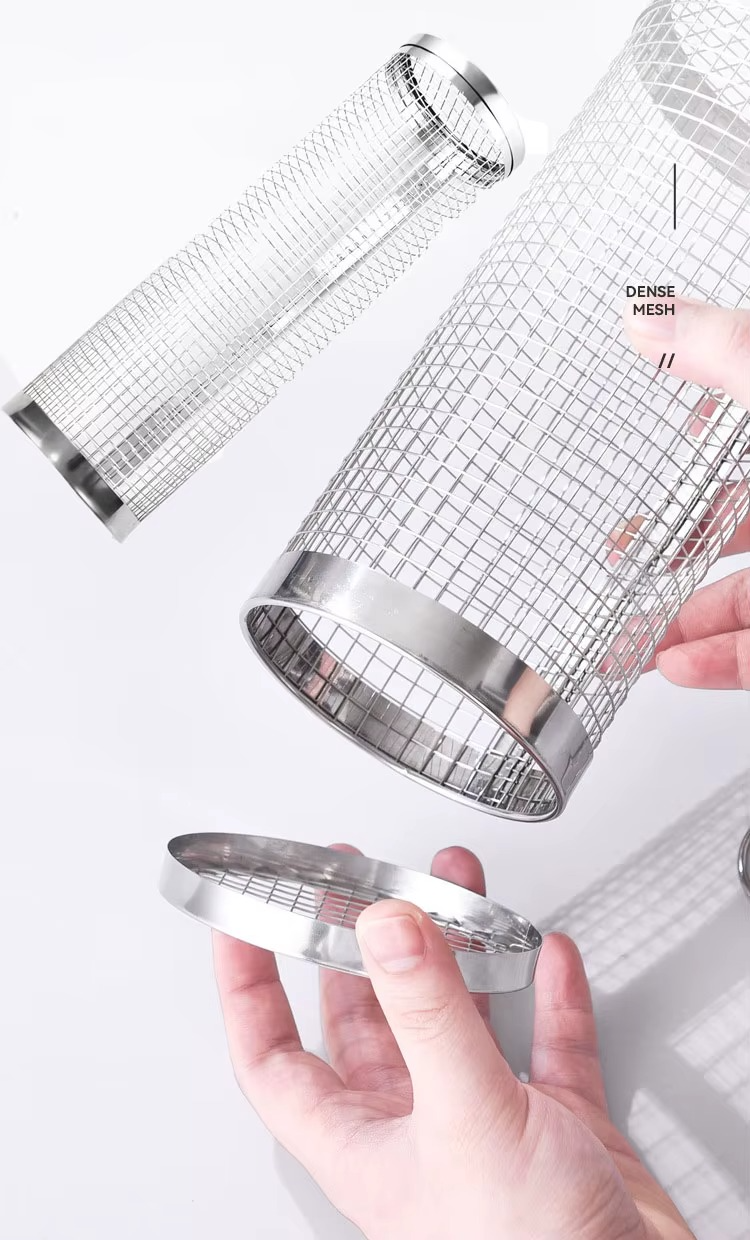 Rolling Basket Mesh Grill