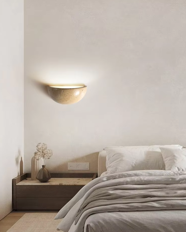 Semi Circular Stone Wall Light Fixtures