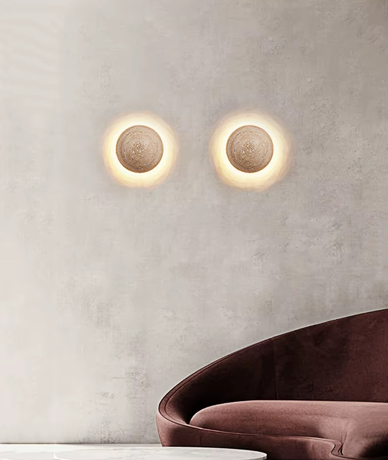 Stone Semi-Circular Atmosphere Wall Lamp