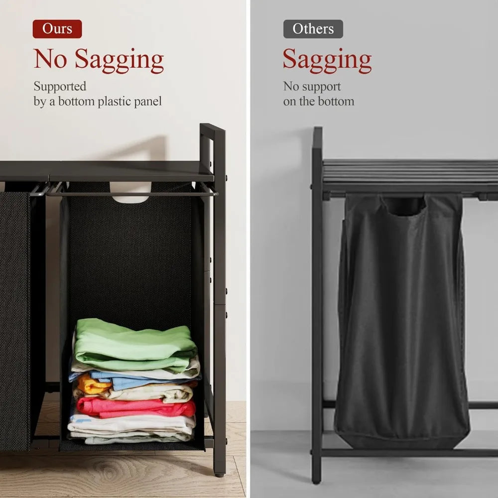 Laundry Basket Organizer with Shelf
