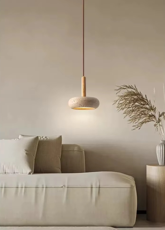 Stone & Wood Pendant Lamps