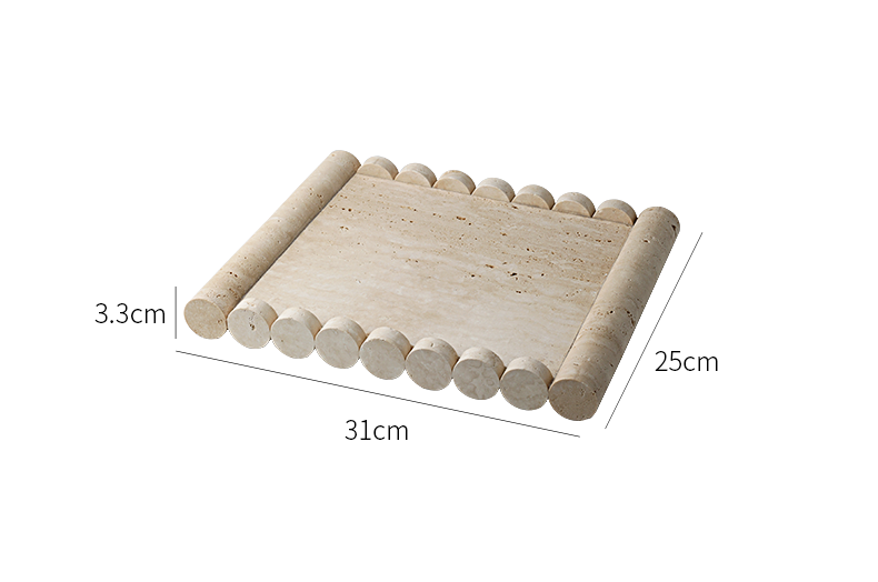 Light Lux Travertine Style Tray