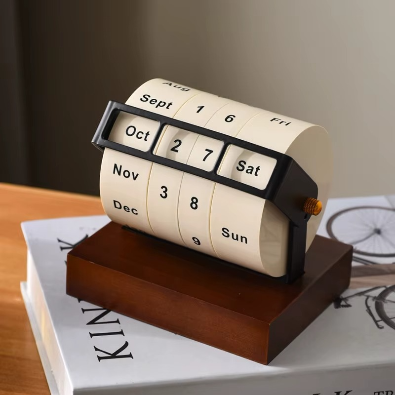 Wheel Rotating Desk Calendar