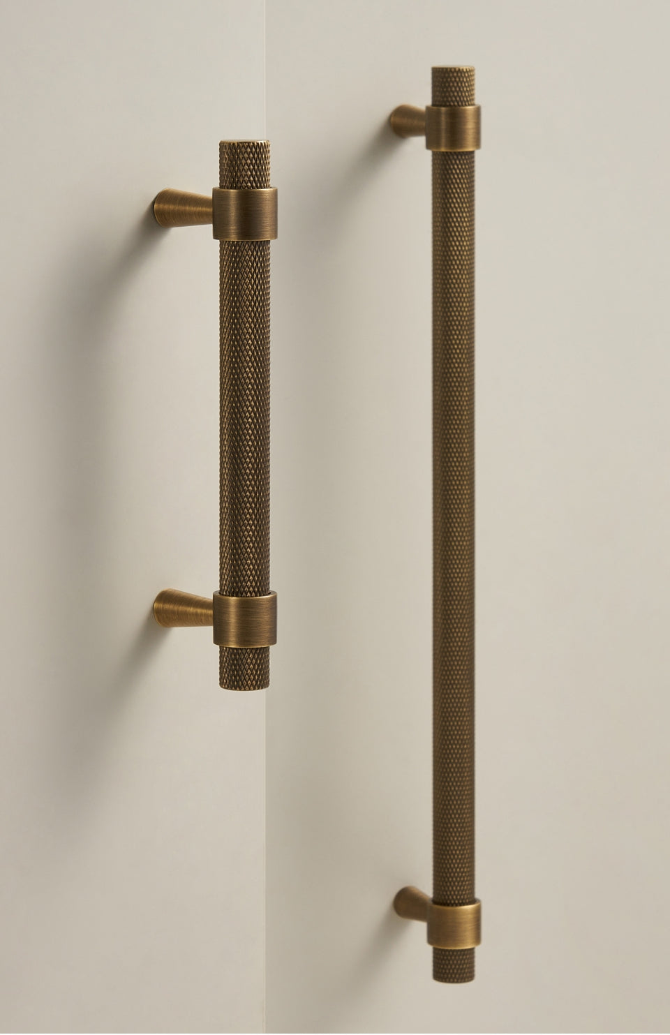 Light Lux Knurled Brass Furniture Handles