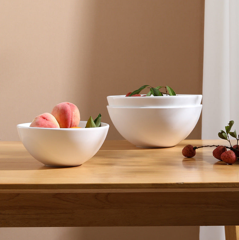 White Ceramic Salad Bowls