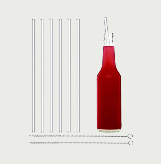 25cm Glass Straws