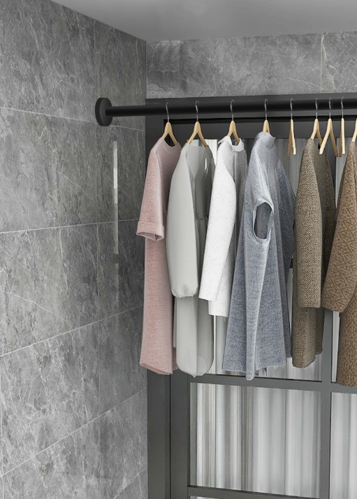 Aluminum Bathroom Shower Curtain Rail