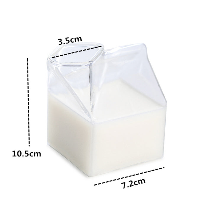 Square Glass Milk Box