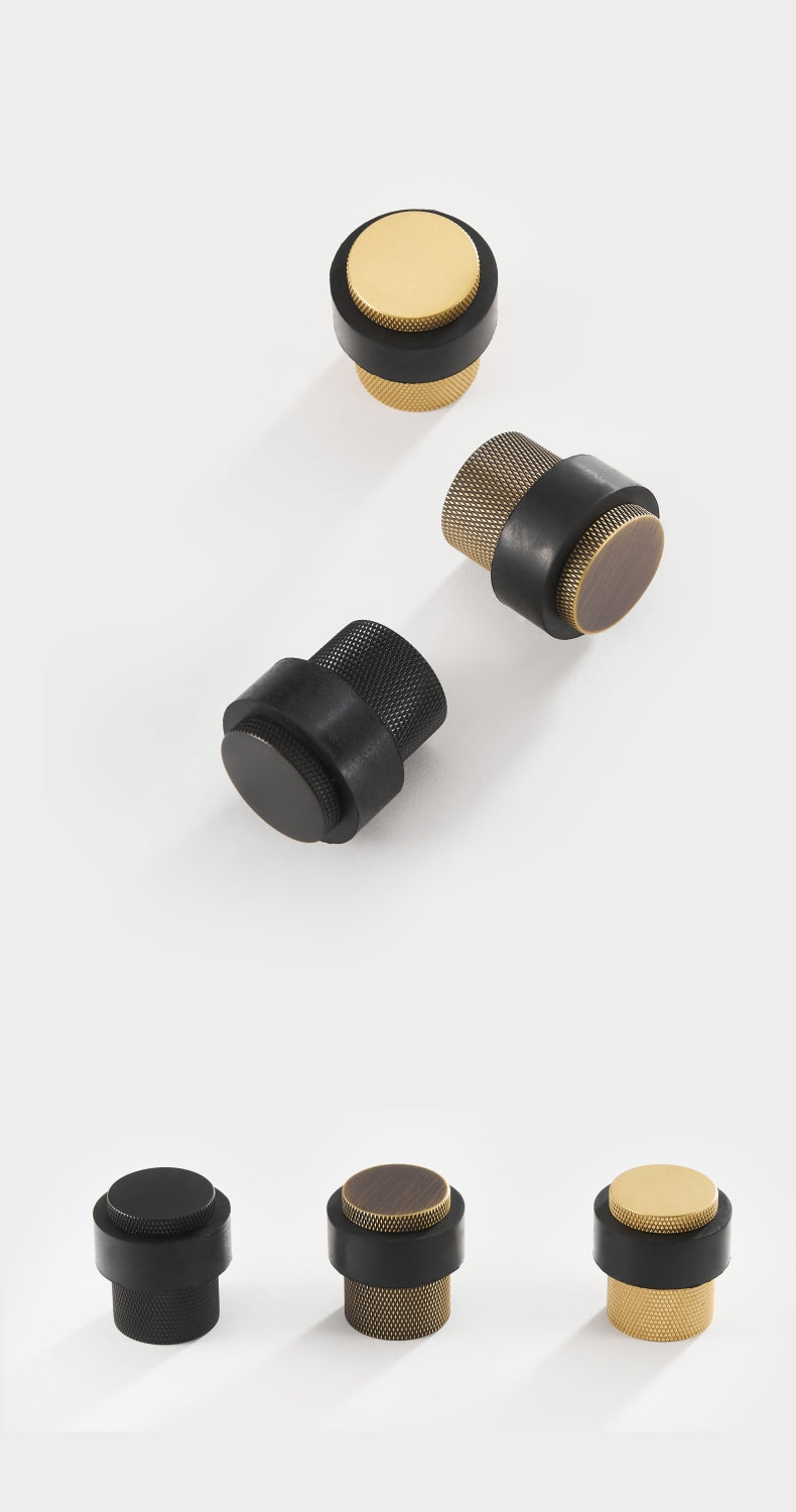 Light Lux Knurled Brass Door Stop Bumpers