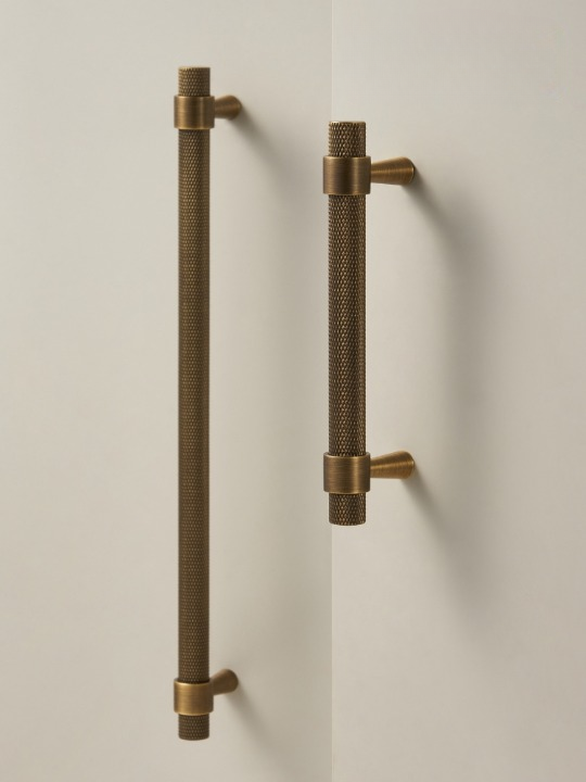Light Lux Knurled Brass Furniture Handles