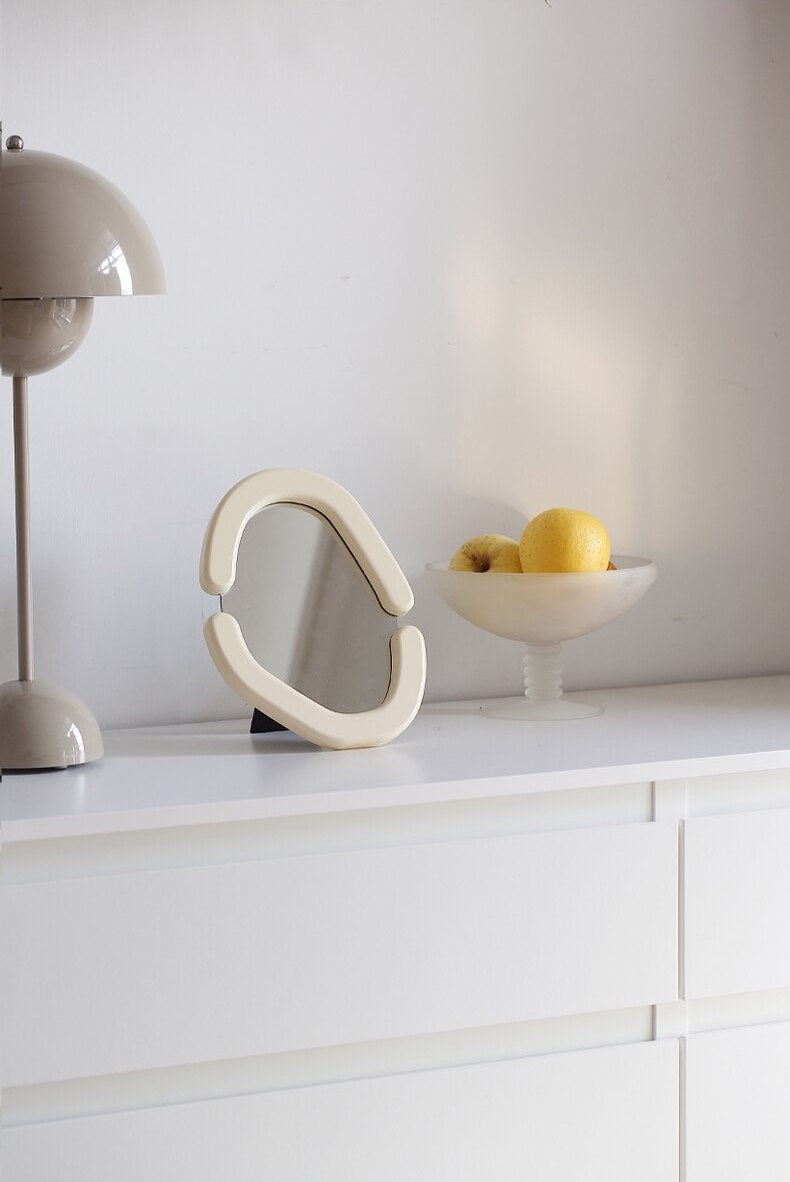 Wooden Retro Oval Mirror