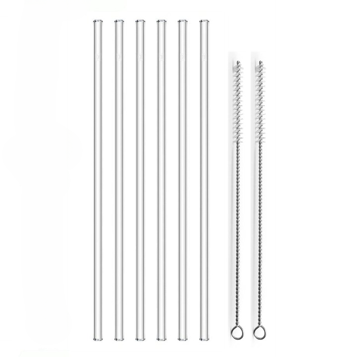 25cm Glass Straws