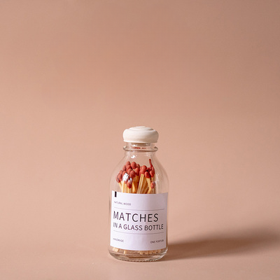 Light Lux Matches In a Glass Bottle