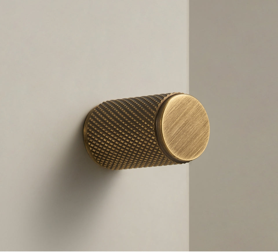 Light Lux Knurled Brass Furniture Handles