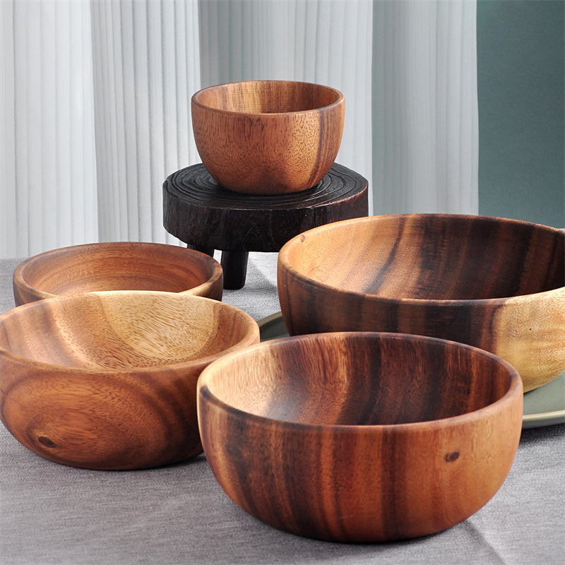 Wooden Salad Bowls + Wooden Spoons