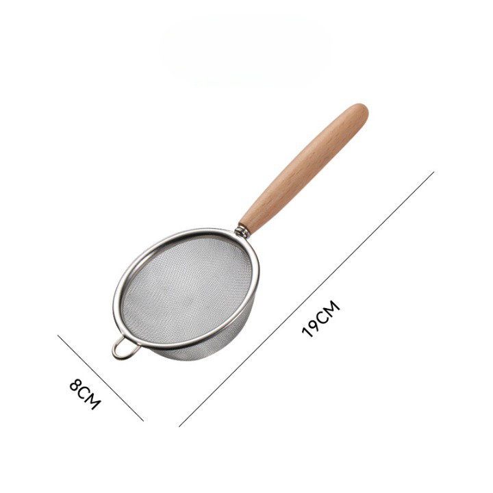 Wooden Handle Fine Mesh Strainer