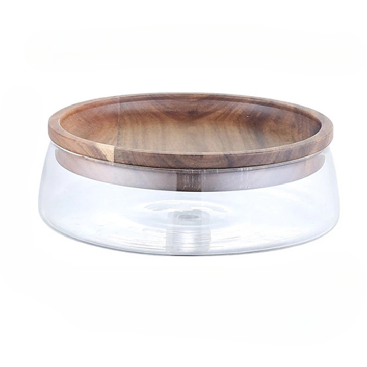 Wood & Glass Food Storage Containers