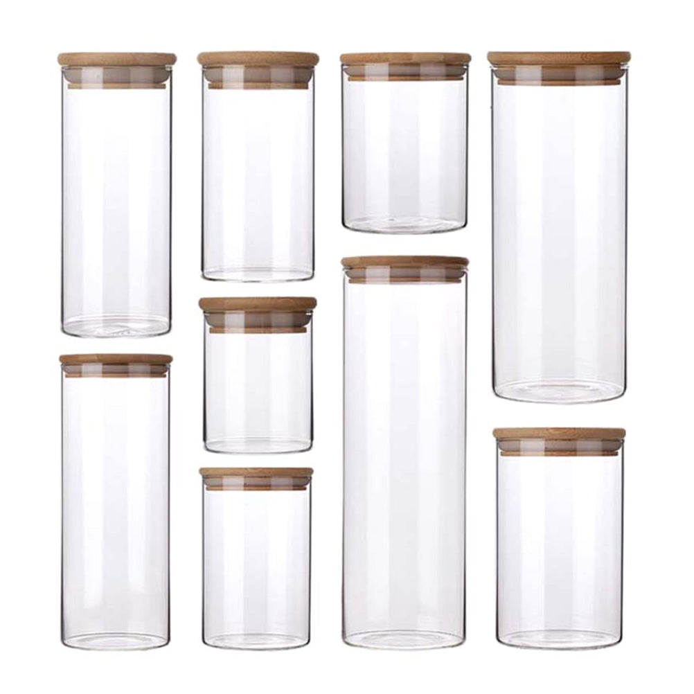 Oval Glass Organizer Jars