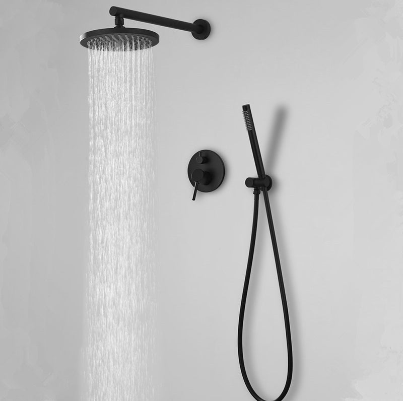 Round Shower Head with Round Faucet