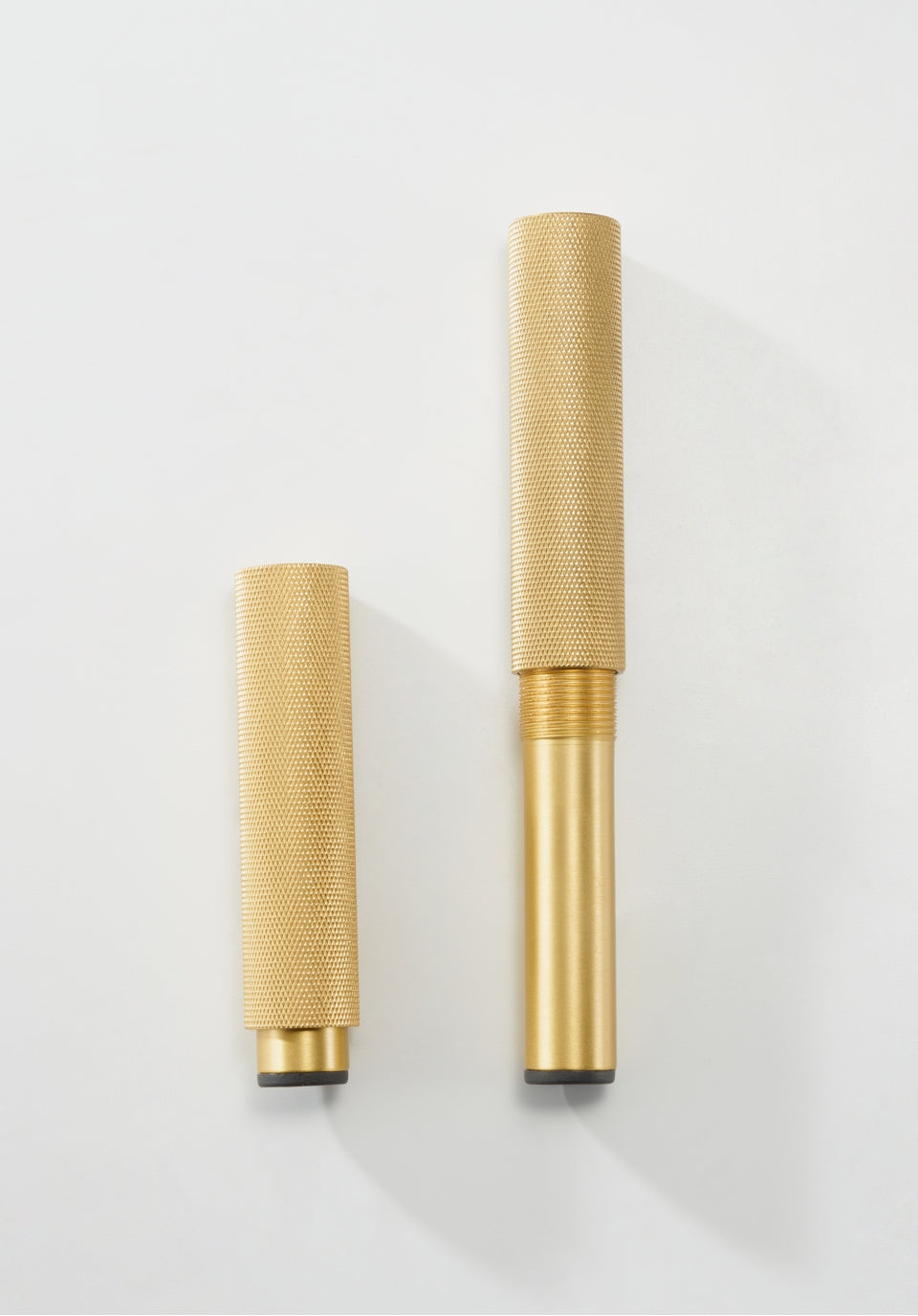 Knurled Brass Cabinet Legs (Adjustable Height)